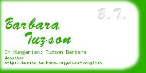 barbara tuzson business card